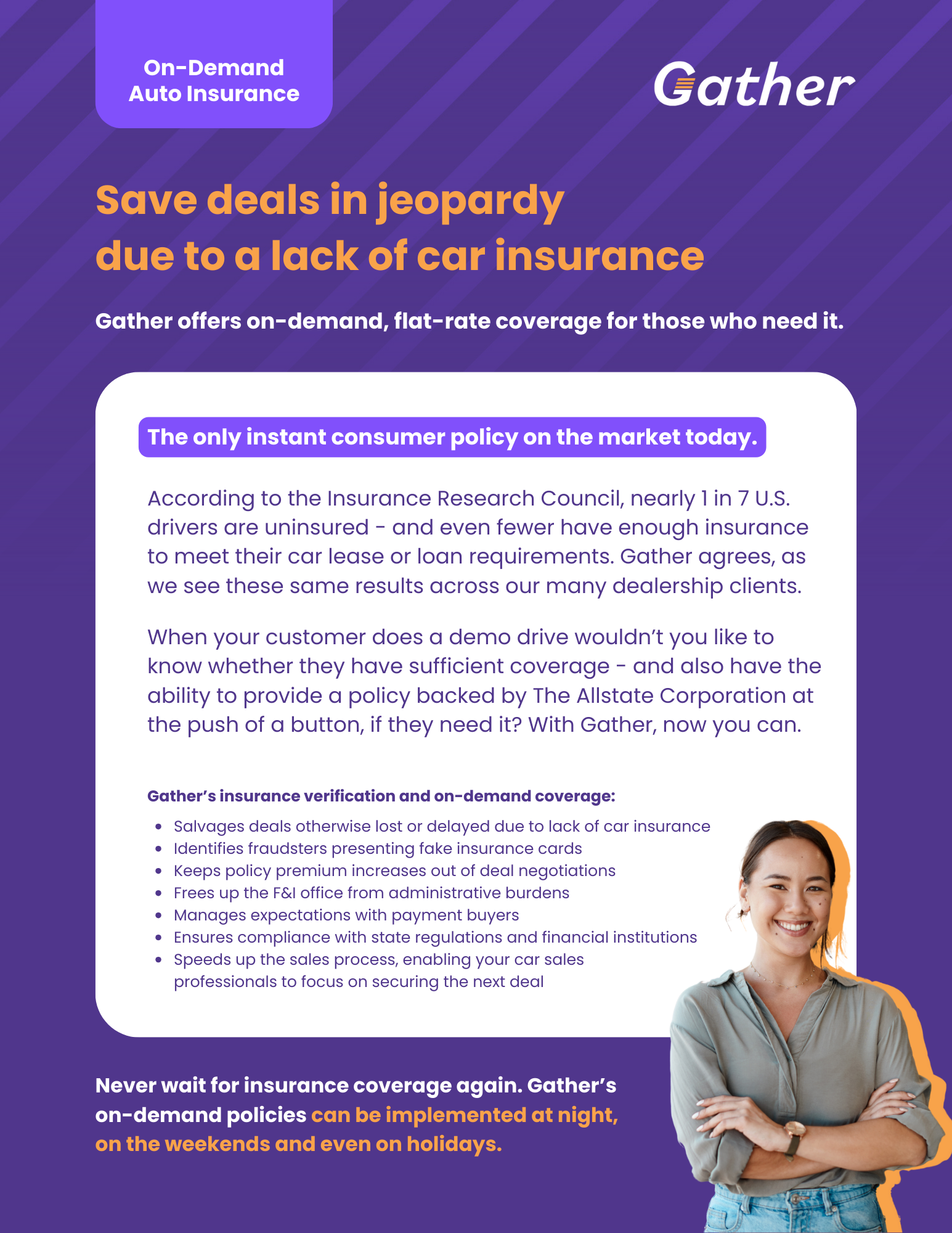 Gather On-Demand Auto Insurance Flyer